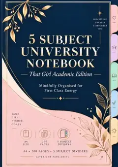 5 Subject University Notebook That Girl Academic Edition book cover
